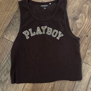 PLAYBOY Dark Brown Tank Top